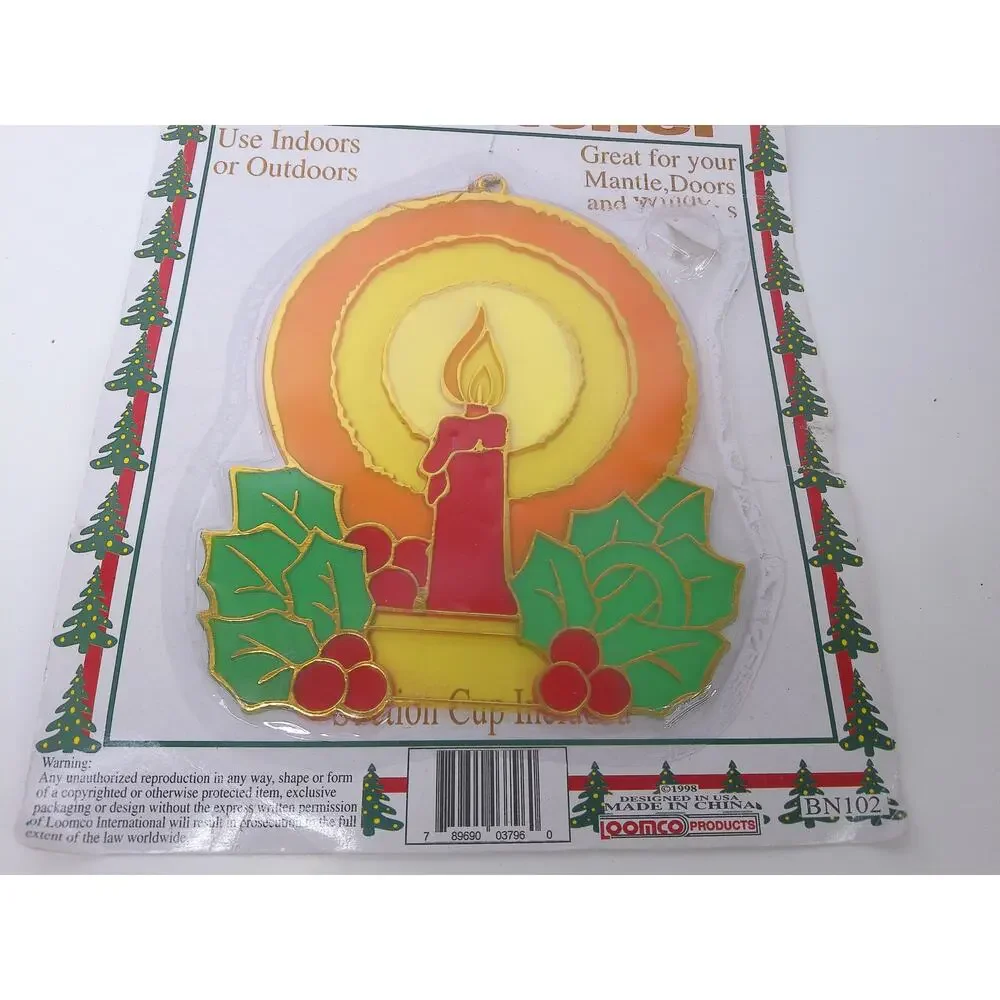 Vintage Loomco Jumbo Christmas Suncatcher